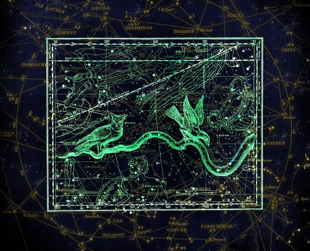 Free constellation constellation map star sign illustration