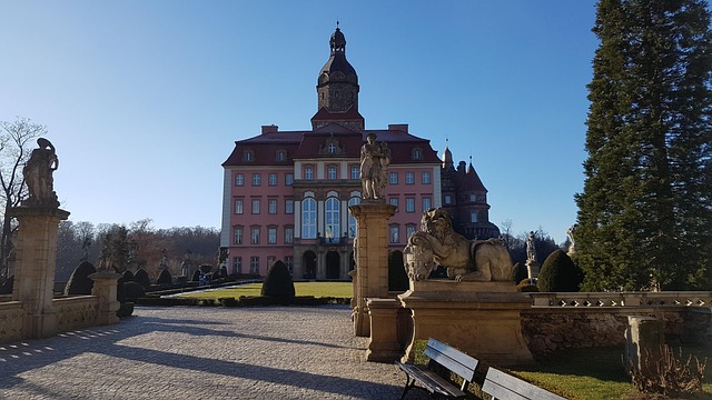 Ksaiz, Schloss, Polen, Gold, Zug