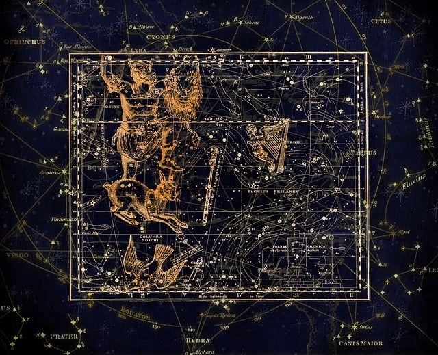 Free constellation constellation map star sign illustration