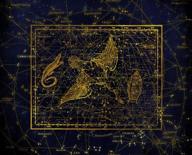 Free constellation constellation map star sign illustration