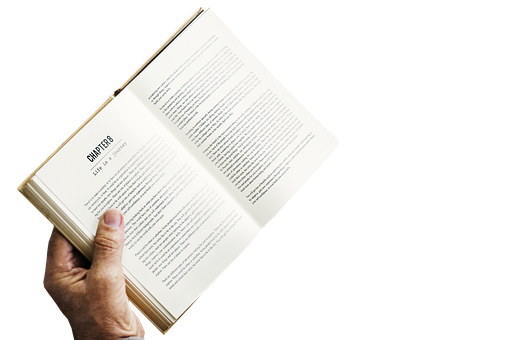 Book, Hand, Isolated, Transparent, White