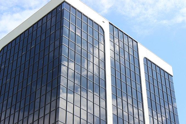 Glas-Elemente, Büro, Architektur, Natur