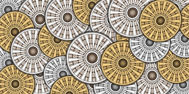 Free gears round header illustration