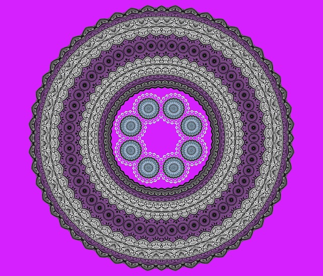Free round pattern ethnic illustration