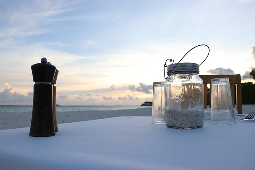 Strand, Natur, Abendessen