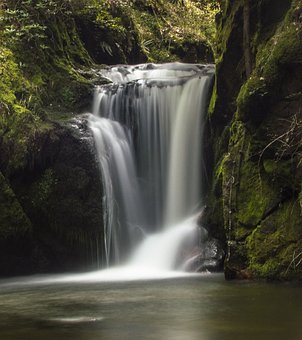 Cachoeira, Águas, Rio, Rocha, Molhado