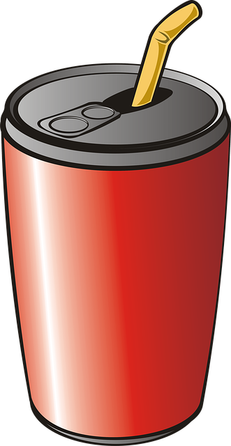 Free can straw drink illustration