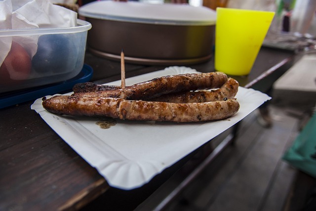 Worst, Spiesjes, Grillen, Vlees, Eten