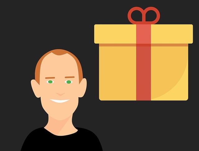 Free gift box present gift card illustration