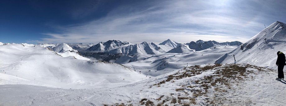 Ski, Skipiste, Berge, Schnee, Aussicht