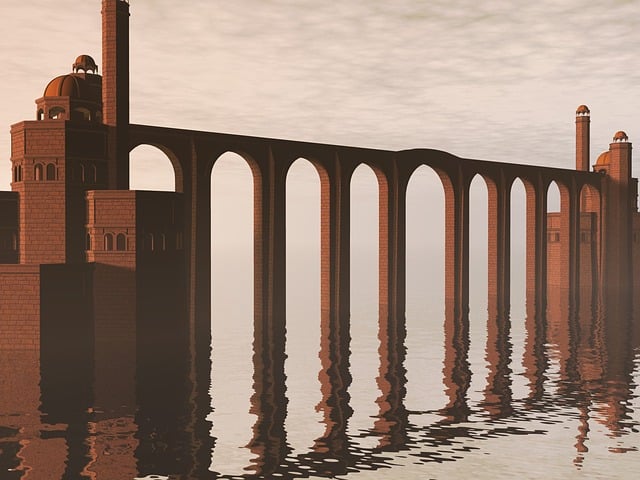 Download free HD stock image of Castle Bridge Free castle bridge lake illustration