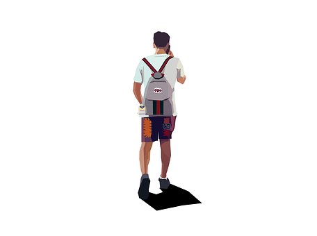 Free Walk Man illustration and picture