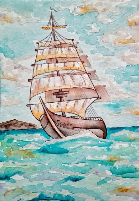 Free painting nature watercolor illustration