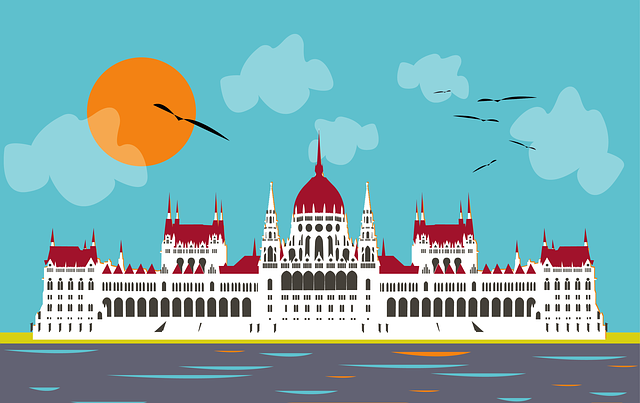 Free parliament hungary budapest illustration
