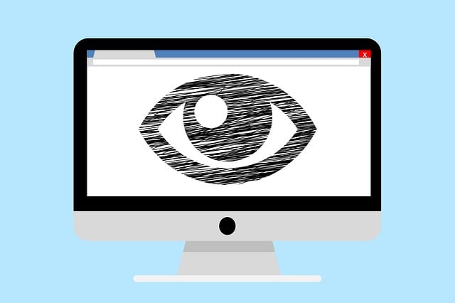 Free surveillance spying computer illustration