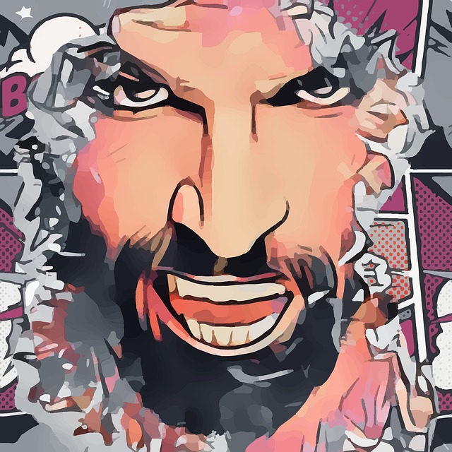 Free man comic superhero illustration