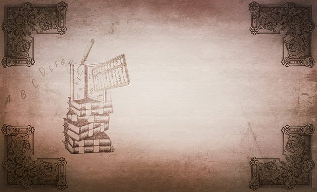 Free frame books alphabet illustration