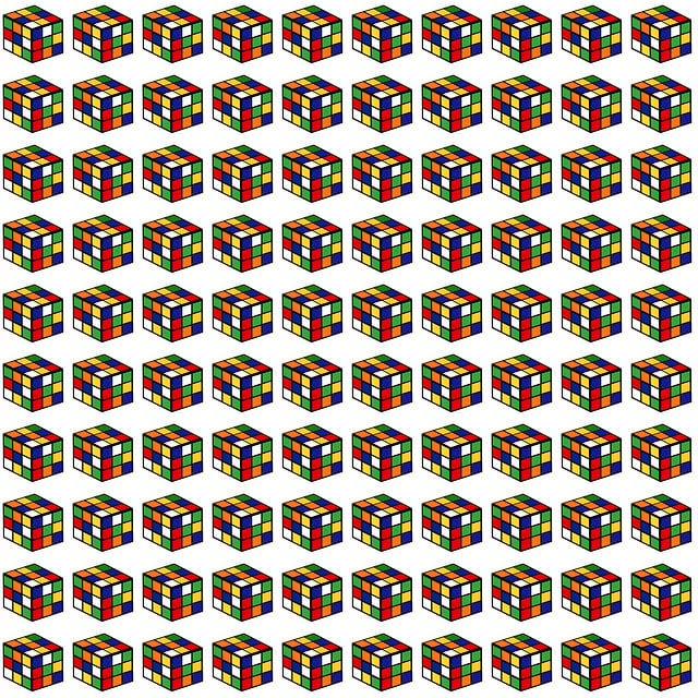 Free pattern rubik's cube game illustration