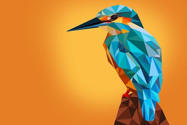 Free geometric bird animal illustration