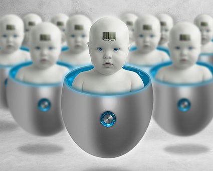 Baby, Futuristisch, Technologie, Digital