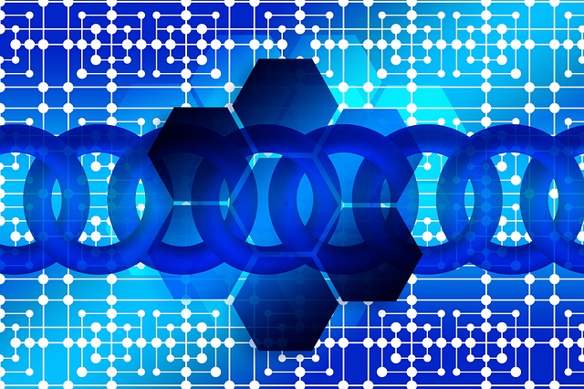 Free blockchain data records illustration