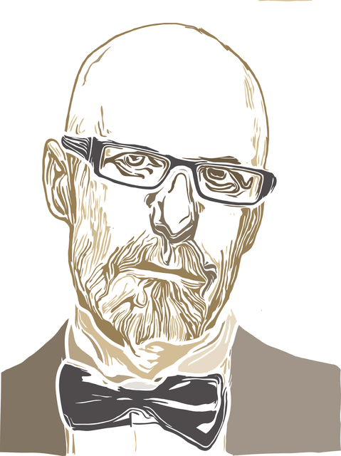 Free man glasses mature illustration