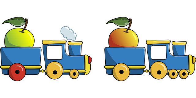 Free locomotive apple differences vector
