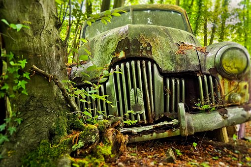 Auto, Car Cemetery, Oldtimer, Old, Rust