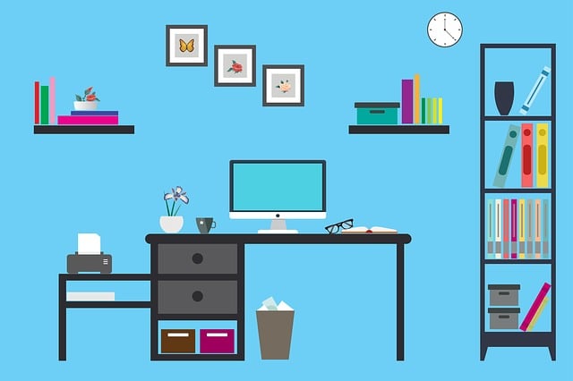 Download free HD stock image of Office Work Free office work place illustration