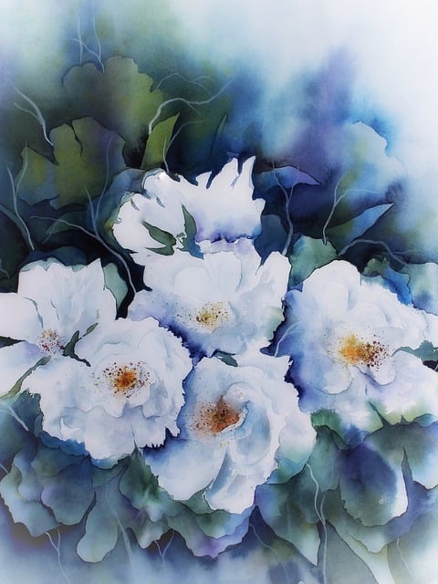 Free watercolor nature painting illustration