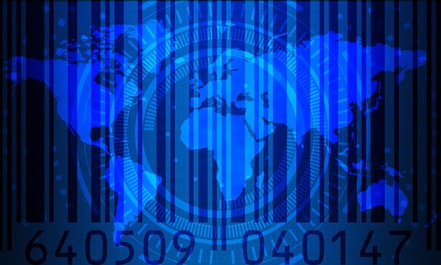 Free bar code network ecommerce illustration