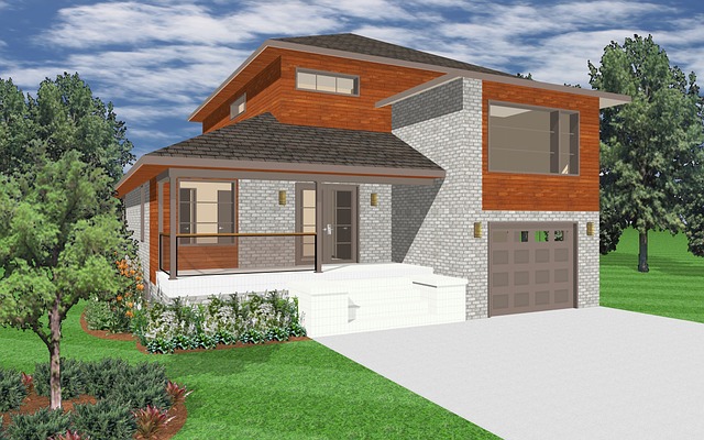 Casa, Render 3D, Exterior, Arquitectura