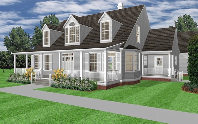 Casa, Render 3D, Exterior, Arquitectura