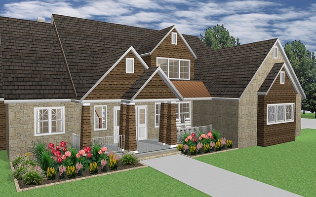 Hus, 3D Render, Ydre, Arkitektur, Hjem