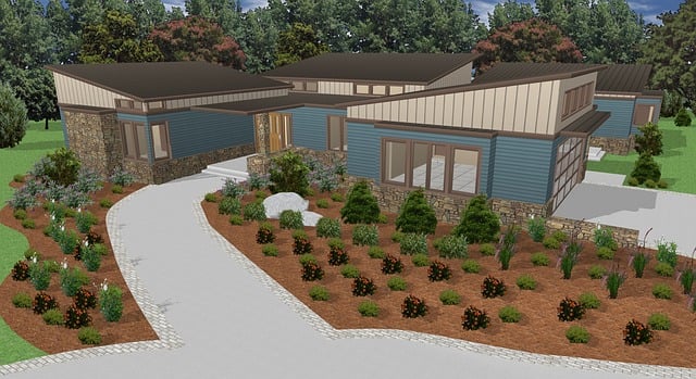 Casa, Render 3D, Exterior, Arquitectura