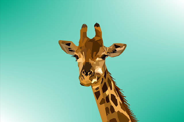 Tier, Giraffe, Design, Geometrie, Natur