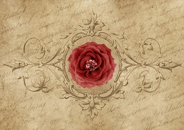 Download free HD stock image of Rose Frame Free rose frame diamond illustration