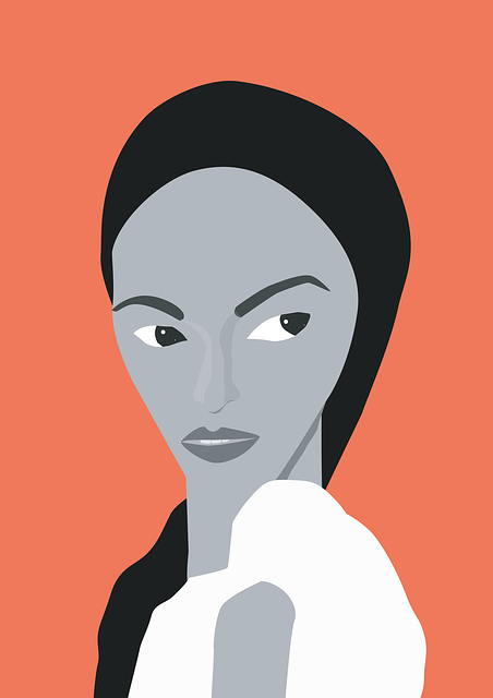 Free face girl head illustration