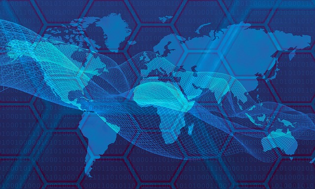 Free network cyber technology illustration