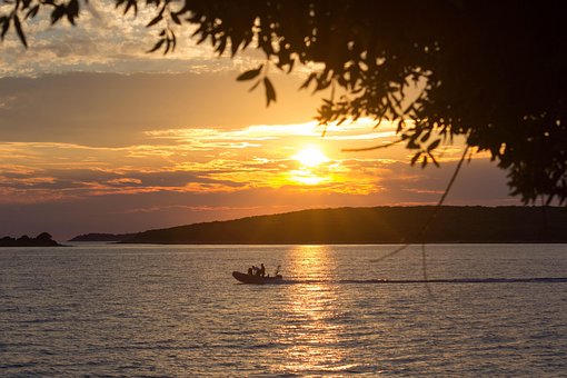 Free Sunset Boat photo and picture