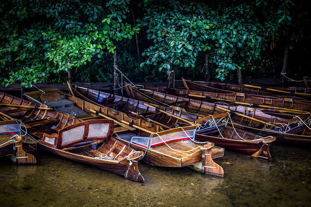 Boot, Boote, Kanal, Rudern, Transport