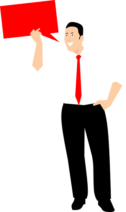 Marketing, Speech Bubble, Message, Business Man, Tie