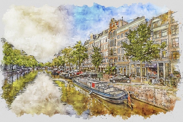 Amsterdam, Canal, Tormenta, Ciudad