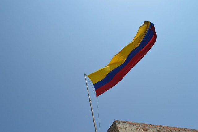 Kolumbien, Flagge, Himmel