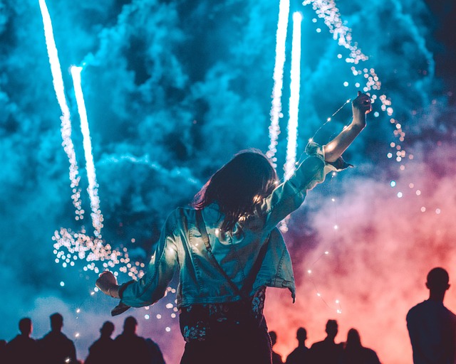 Free Fireworks Girl photo and picture