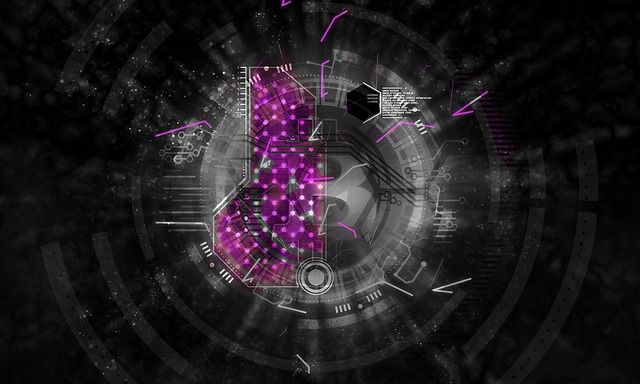 Free bitcoin blockchain business illustration