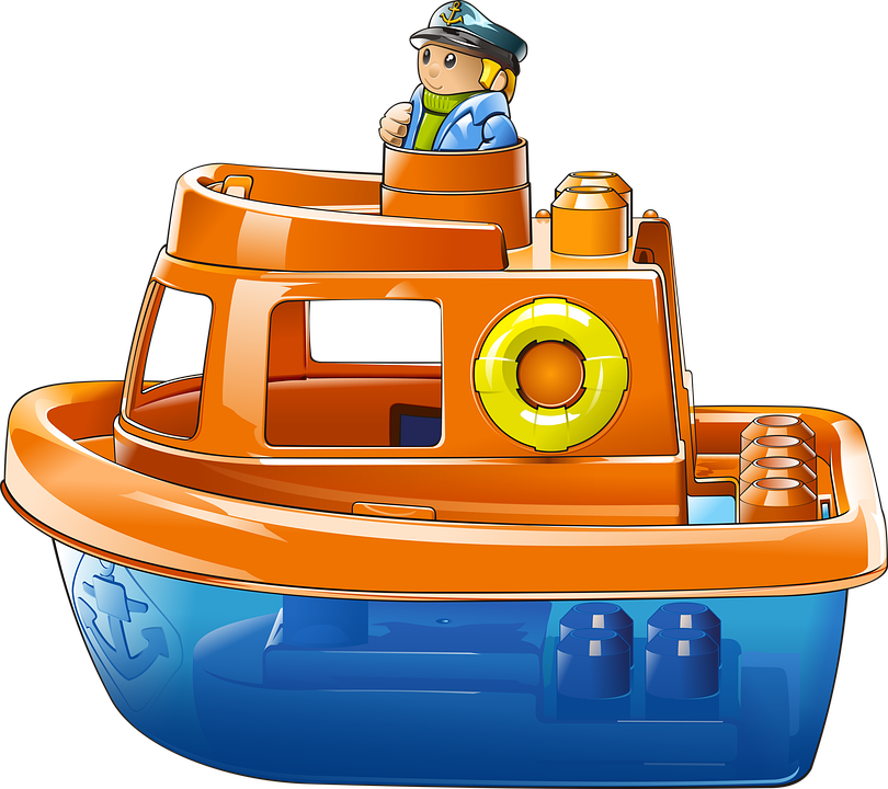 Barco, Remolcador, Mar, Océano, Nave, Juguete, Rojo