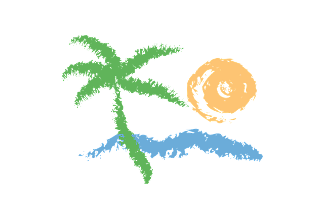 Free logo tree sun illustration