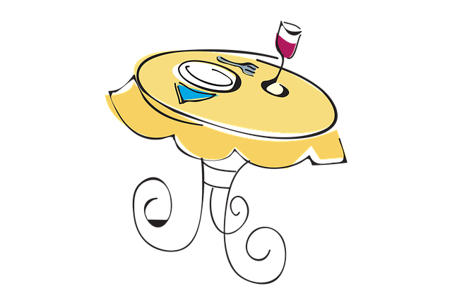 Free food table restaurant illustration