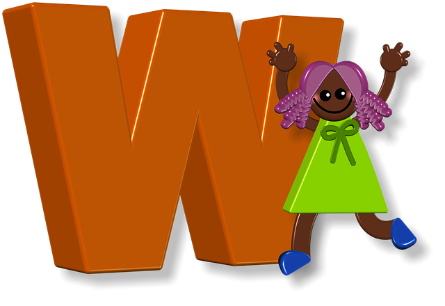 Free girl female alphabet illustration